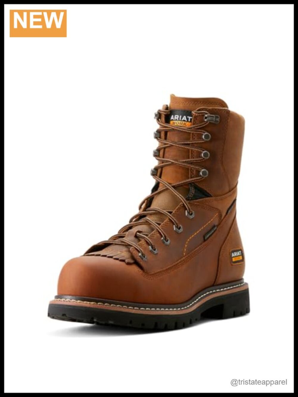 ARIAT Longview Shock Shield 8" Waterproof Composite Toe Work Boots Leather